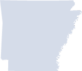 Outline map of Arkansas.